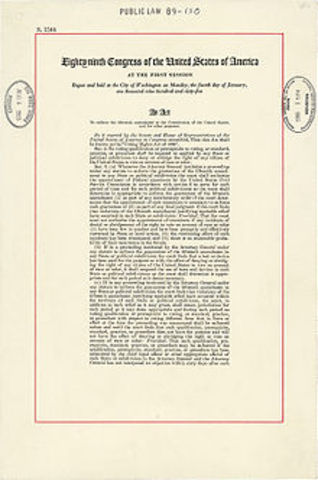 Voting Rights Act of 1965 and 24th Amendment
