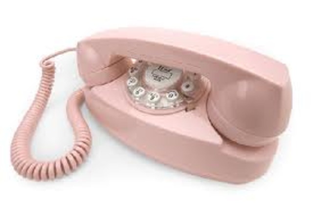 My moms first phone, in her own room