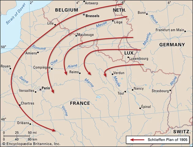 Alemania pone en marcha el plan Schlieffen