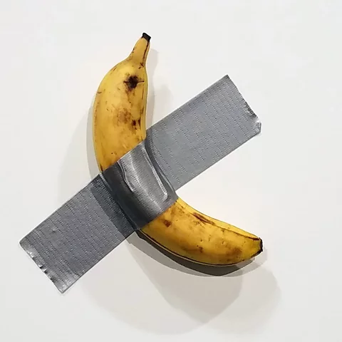 Taped banana