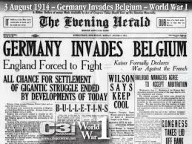 Alemania invade Bélgica
