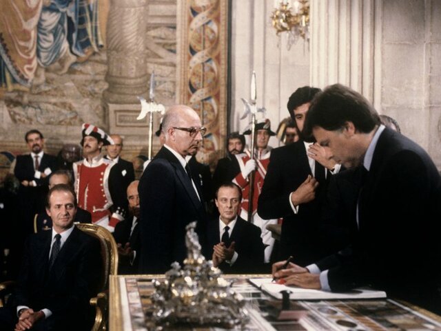 Firma del Tratado de Adhesión de España a las Comunidades Europeas