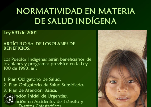 Indígenas: Ley 691 de 2001.