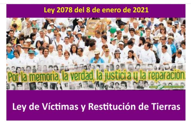 Víctimas: Ley 2078 2021.