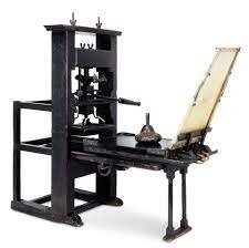 Printing press by Gutenberg