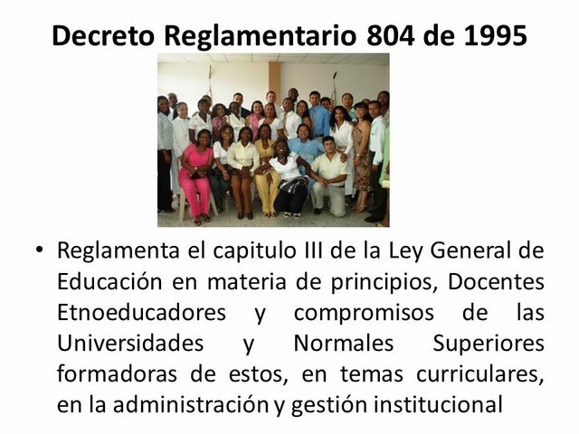 Interculturalidad Decreto 804 de 1995