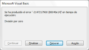 Error de division por cero