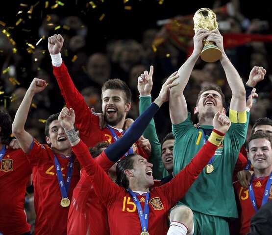 Victoria de España en la Copa del Mundo de Fútbol 2010.