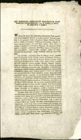 Ogłoszenie aktu insurekcji