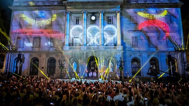 Celebración de las olimpiadas de Barcelona.