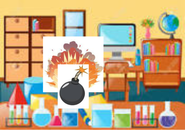 11:36am shooters throw bomb into science room