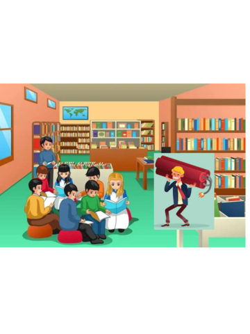 11:29am shooters enter the library