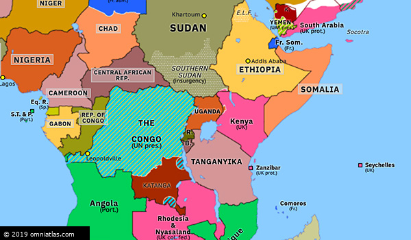 Uganda and Tanganyika become independent nations