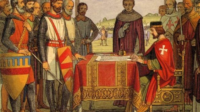 Elaboración de la Carta Magna en Inglaterra