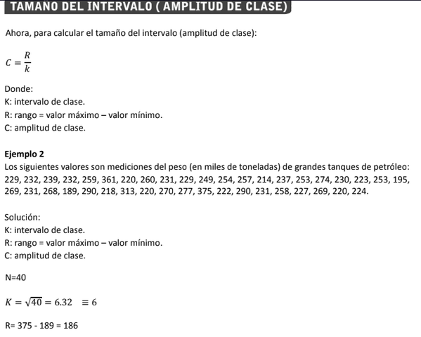 Tamaño de intervalo