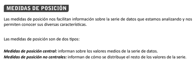 Medidas de posicion