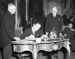 Brussels Pact organized to protect Europe from communism