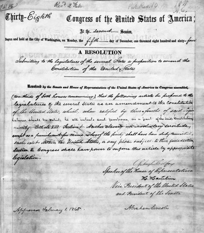 The Thirteenth Amendment