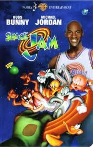 Michael Jordan was in the movie Space Jam with the Looney Toones