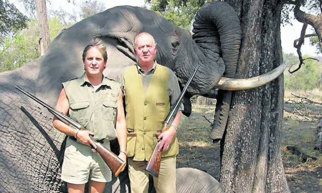 Elefante de Botswana y el rey