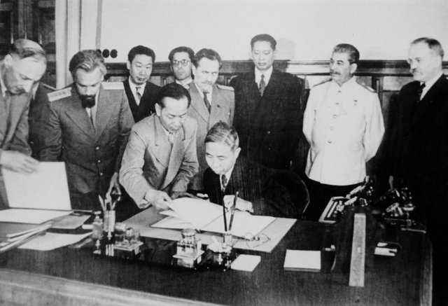 Signing of the Sino-Soviet Treaty of Friendship, Alliance, and Mutual Assistance