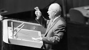 November 10, 1958 Soviet Premier Nikita Khrushchev delivered a speech