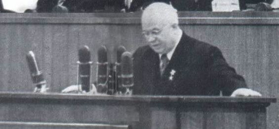 Khrushchev delivers the speech "On the Personality Cult and its Consequences"