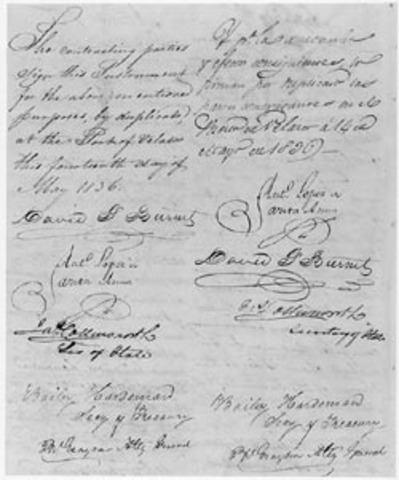 Treaty of Velasco gains Texas Indepandence