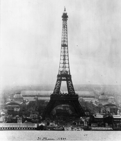 The opening of the Eiffel Tower