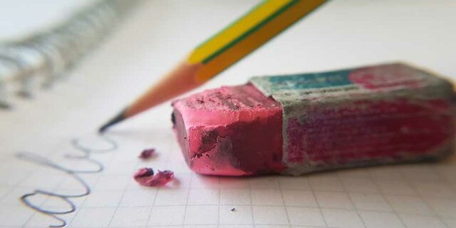 Lápiz y goma de borrar