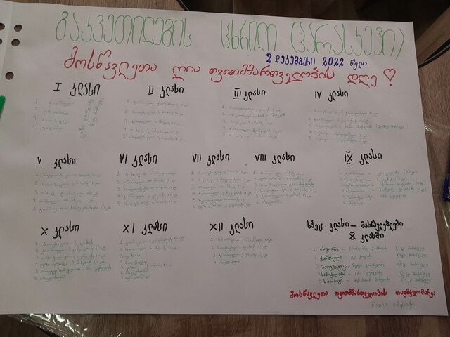 ღია თვითმმართველობის დღე სკოლაში