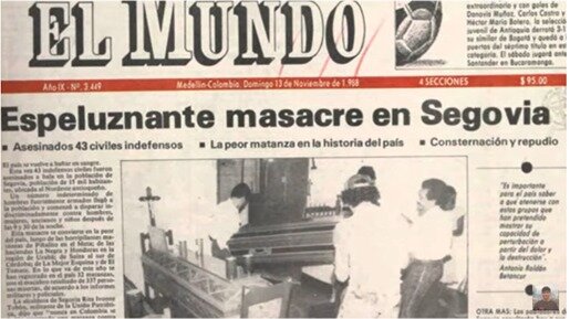 Masacre de Segovia Antioquia 11 de noviembre de 1988