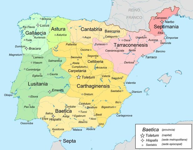 Hispania visigoda. Entre el siglo VI y el siglo VIII