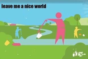 სკოლისაკენ მიმავალი გზის დასუფთავება.