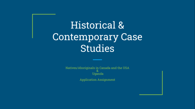 Aboriginals & Uganda