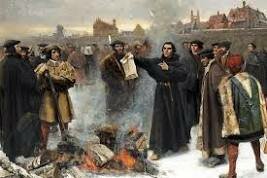 Lutero brucia pubblicamente la bolla papale