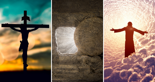 Crucifiction, Resurection, Ascension, and Pentecost