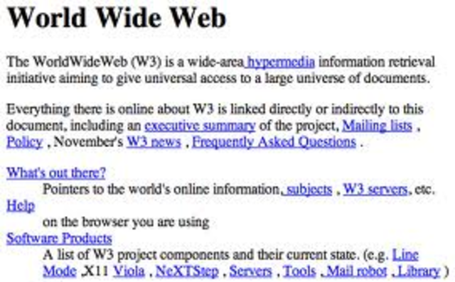 first web page created