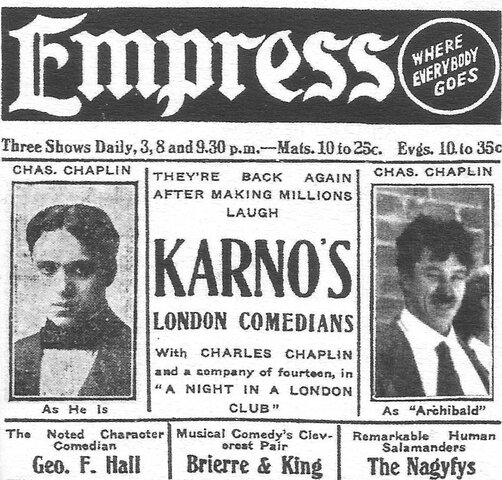 Chaplin Tours with Karno