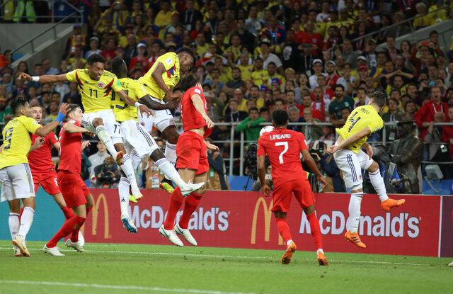 Gol Yerry Mina vs Inglaterra