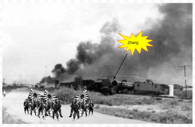 Atentado contra Zhang en las vías ferroviarias de Manchuria