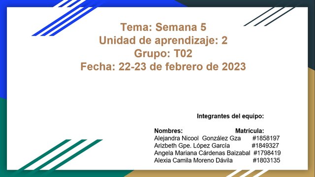 Exposición de la Unidad 2