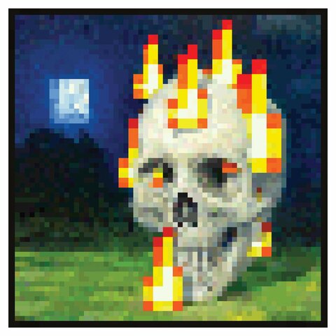 Skull on fire