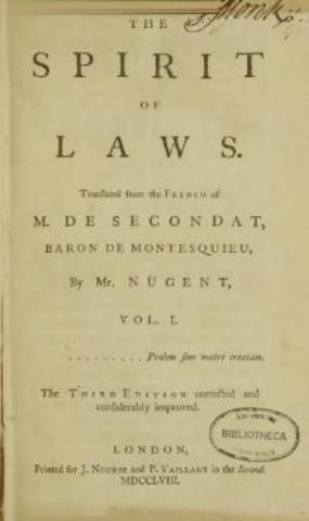 "The Spirit of the Laws" - Montesquieu