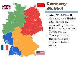 germany is divided into 4 pieces