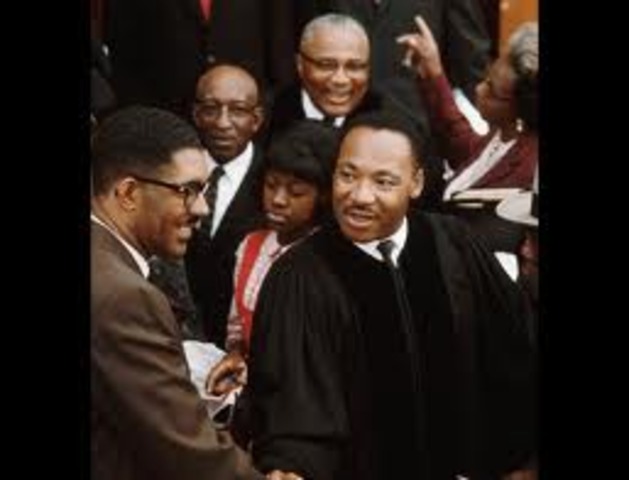 Becomes co-pastor with his father at the Ebenezer Baptist Church in Atlanta, Georgia.