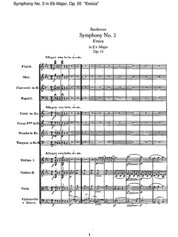 Sinfonía nº 3 en mi bemol mayor, op. 55.
