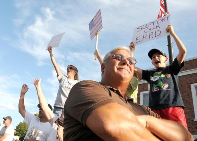 East Haven mayor boasts of support for police department, but demonstrators at rally say otherwise