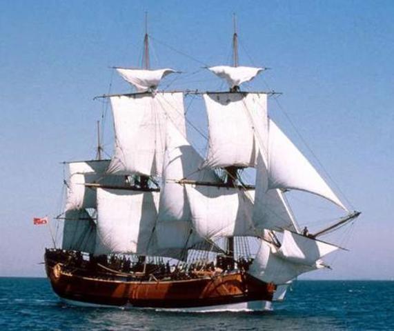 Captain Cook sights Great Southern Land