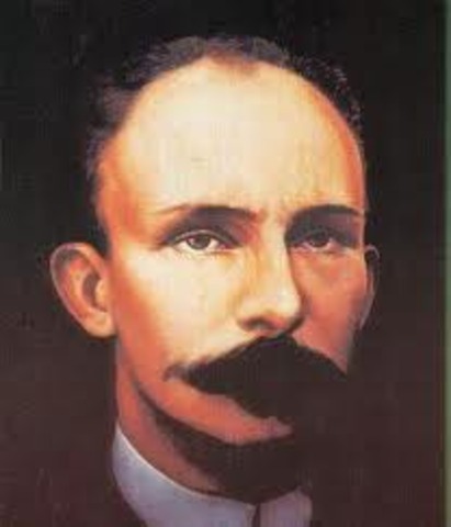 Jose Marti leads cuban revolt.